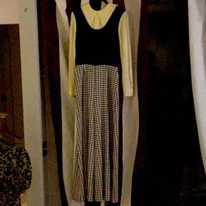 Black and white hounds tooth vintage jumpsuit